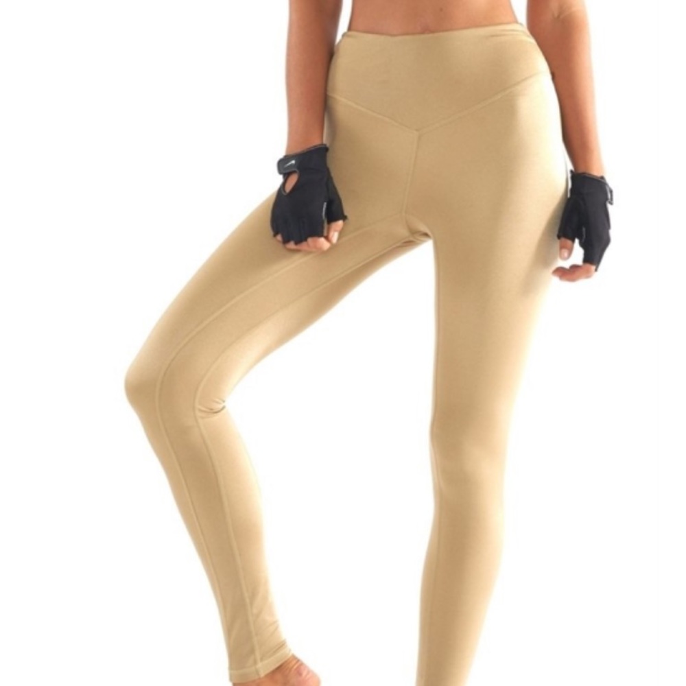 L’URV leggings in beautiful gold foil color